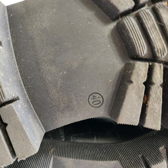 Schuh Womens Avelina Leather Chunky Chelsea Boots Size US 9 Black Croc Leather - Picture 13 of 15